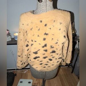 Cozy Tan and Black Women's Sweater